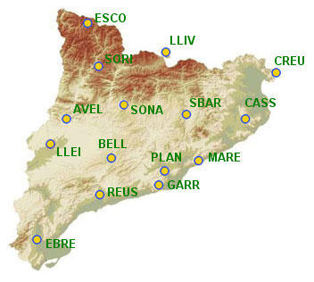 Mapa d'estacions CatNet