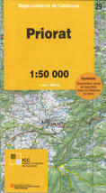 Mapes comarcal de Catalnuya 1:50 000 Priorat