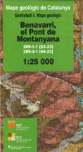 Mapa geològic 1:25.000 Benavarri, el Pont de Montanyana