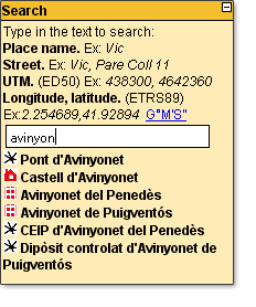 Search detail