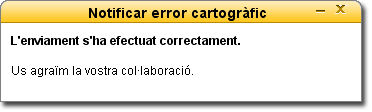 Confirmació notificació error