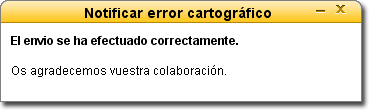 Confirmación notificación error