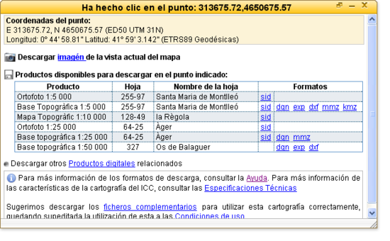 Ventana descarga
