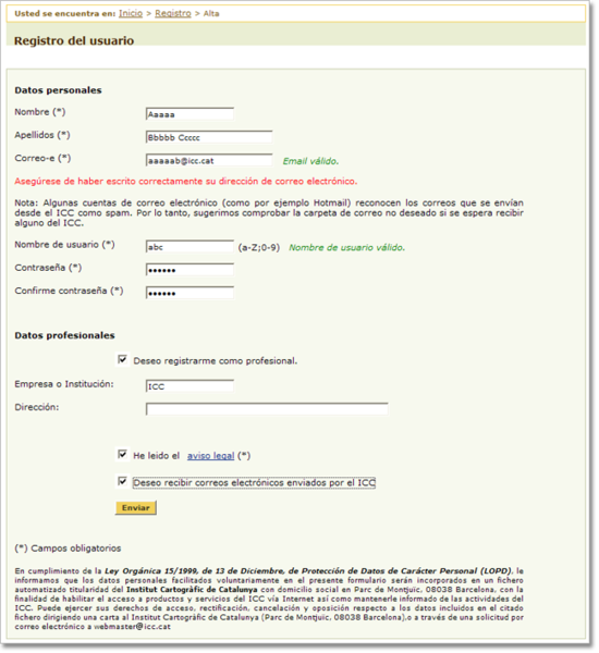 Formulario de registro