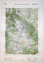 Mapa topogràfic 1:100.000 del Gironès en relleu