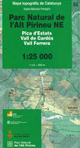 Mapa topogràfic 1:25.000, d¿Espais Naturals Protegits - Parc Natural de l¿Alt Pirineu NE