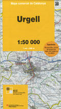 Mapa topogràfic 1:50.000 Urgell